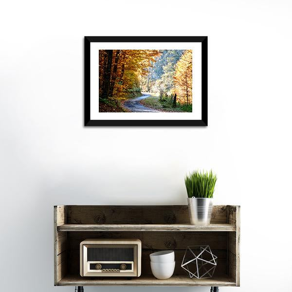 Autumn Forest Trees Vertical Canvas Wall Art-3 Vertical-Gallery Wrap-12" x 25"-Tiaracle