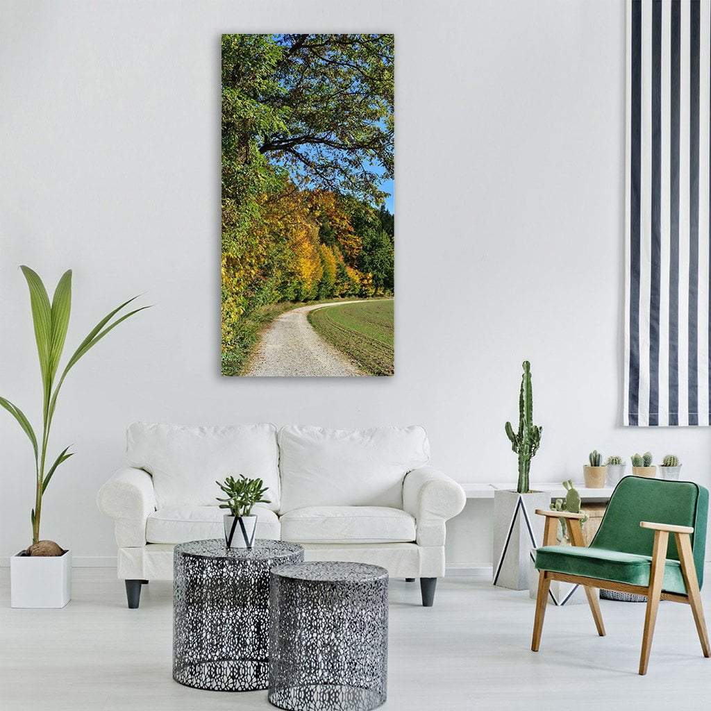 Autumn Forest Vertical Canvas Wall Art-3 Vertical-Gallery Wrap-12" x 25"-Tiaracle