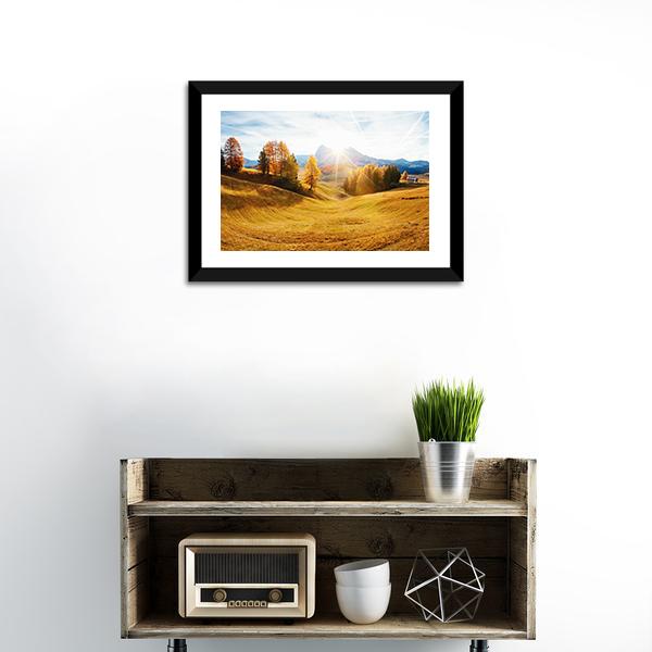 Autumn Hills In South Tyrol Panoramic Canvas Wall Art-1 Piece-36" x 12"-Tiaracle
