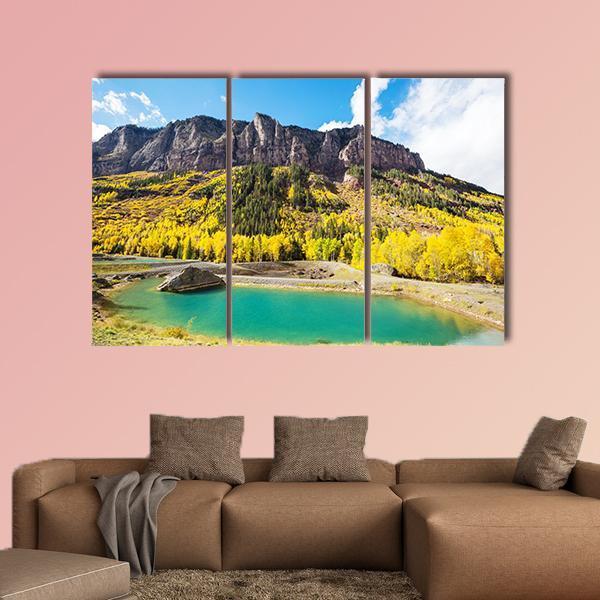 Autumn In Colorado Canvas Wall Art-3 Horizontal-Gallery Wrap-37" x 24"-Tiaracle