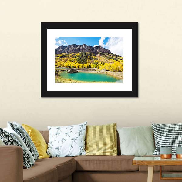 Autumn In Colorado Canvas Wall Art-1 Piece-Framed Print-20" x 16"-Tiaracle