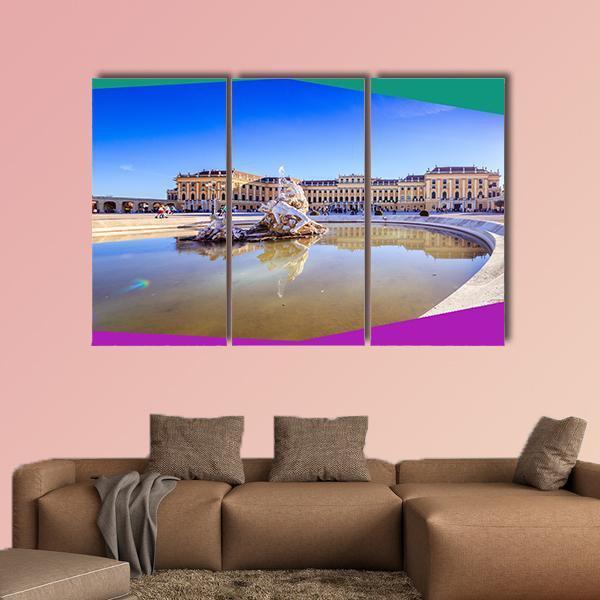 Palace Garden Of Schonbrunn Canvas Wall Art-3 Horizontal-Gallery Wrap-25" x 16"-Tiaracle