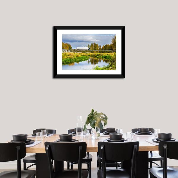 Autumn In Sunny Day Canvas Wall Art-3 Horizontal-Gallery Wrap-25" x 16"-Tiaracle