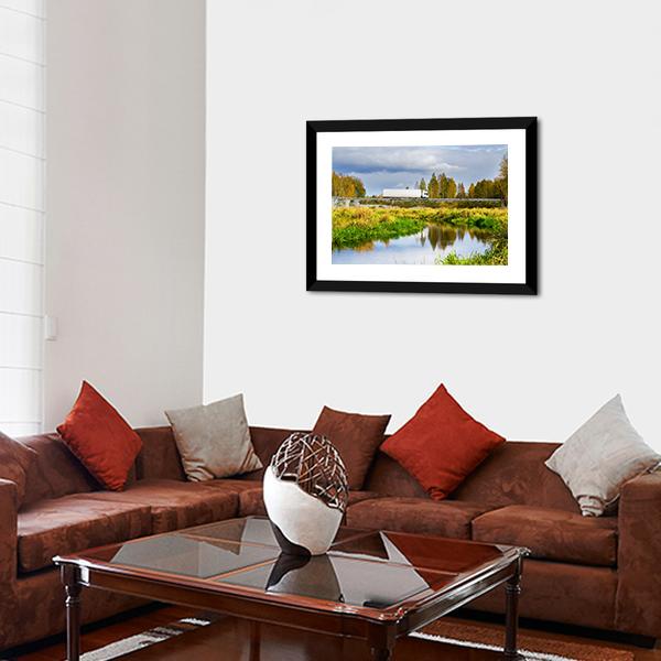 Autumn In Sunny Day Canvas Wall Art-3 Horizontal-Gallery Wrap-25" x 16"-Tiaracle