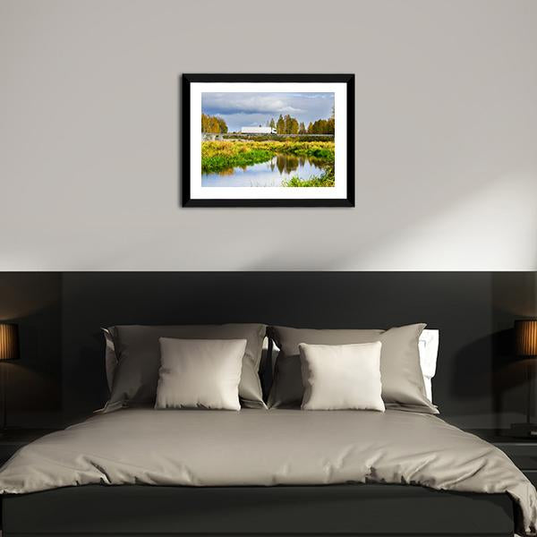 Autumn In Sunny Day Canvas Wall Art-3 Horizontal-Gallery Wrap-25" x 16"-Tiaracle