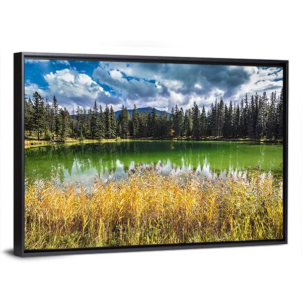 Autumn Jasper National Park Canvas Wall Art-5 Horizontal-Gallery Wrap-22" x 12"-Tiaracle