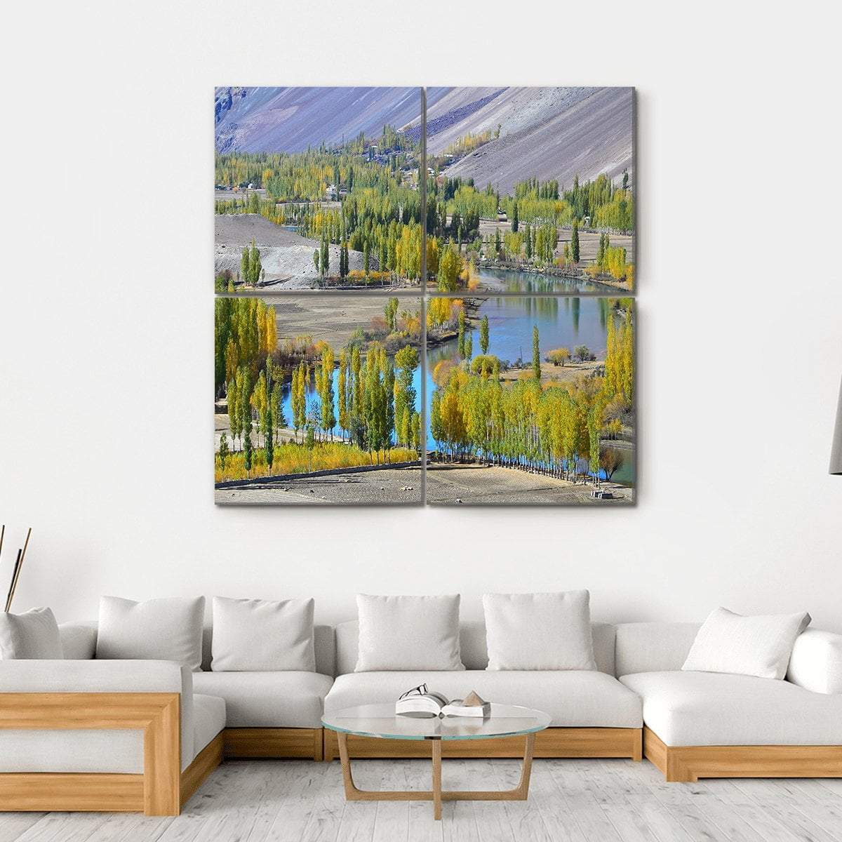 Lake In Northern Pakistan Canvas Wall Art-5 Horizontal-Gallery Wrap-22" x 12"-Tiaracle
