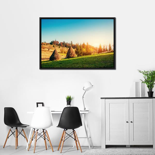 Autumn Landscape In Ukraine Europe Panoramic Canvas Wall Art-1 Piece-36" x 12"-Tiaracle