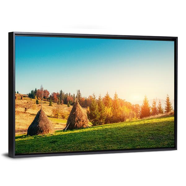 Autumn Landscape In Ukraine Europe Panoramic Canvas Wall Art-1 Piece-36" x 12"-Tiaracle