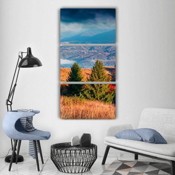 Kolochava Village In Autumn Vertical Canvas Wall Art-3 Vertical-Gallery Wrap-12" x 25"-Tiaracle