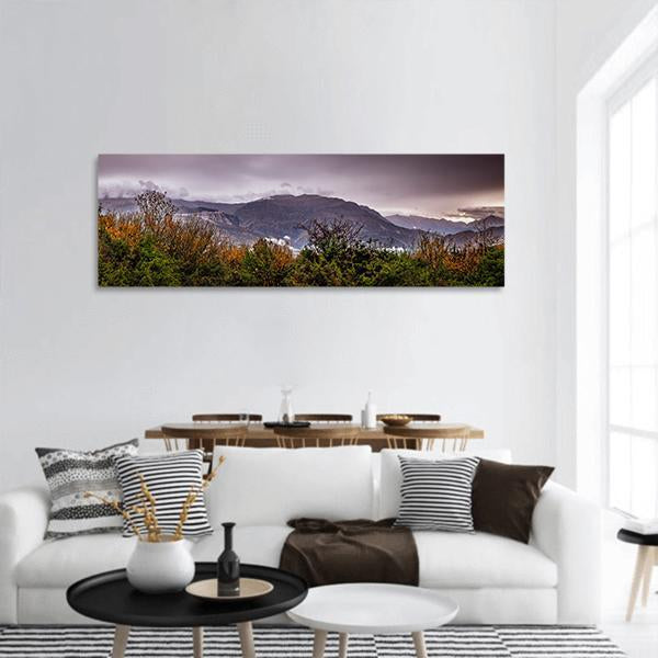 Autumn Landscape Panoramic Canvas Wall Art-1 Piece-36" x 12"-Tiaracle