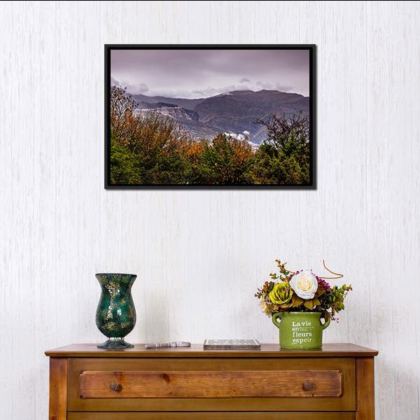 Autumn Landscape Panoramic Canvas Wall Art-1 Piece-36" x 12"-Tiaracle