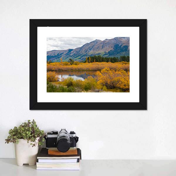 Autumn Leaves At Glenorchy Lake Canvas Wall Art-3 Horizontal-Gallery Wrap-25" x 16"-Tiaracle