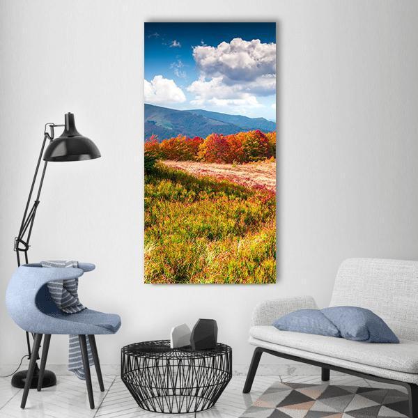 Carpathian Mountain In Autumn Vertical Canvas Wall Art-1 Vertical-Gallery Wrap-12" x 24"-Tiaracle