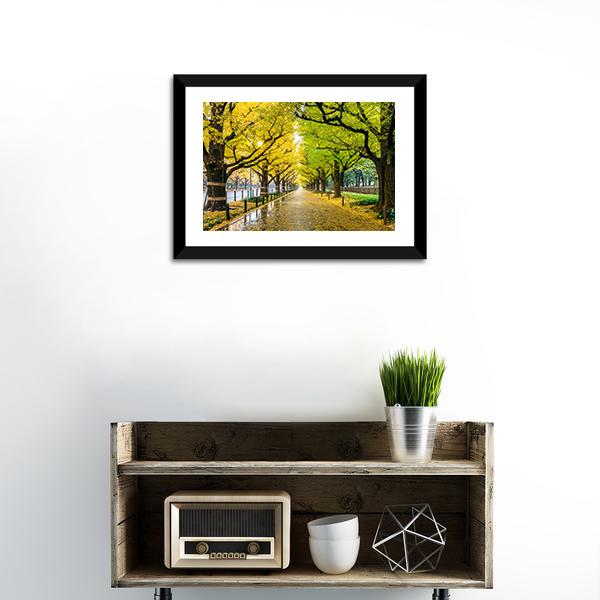Autumn Park Tokyo Canvas Wall Art-1 Piece-Framed Print-20" x 16"-Tiaracle