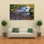 Autumn Stream Flowing In The Woods Canvas Wall Art-3 Horizontal-Gallery Wrap-37" x 24"-Tiaracle