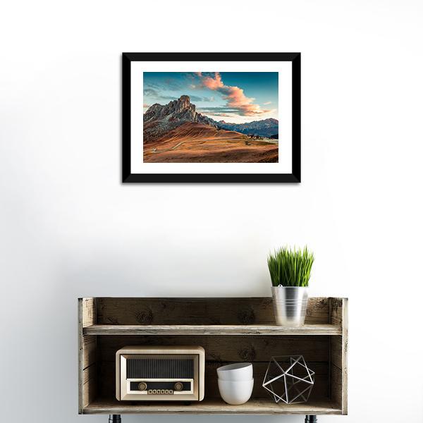 Autumn Sunrise In Dolomite Alps Panoramic Canvas Wall Art-1 Piece-36" x 12"-Tiaracle
