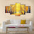 Autumn Trees In Sun Rays Canvas Wall Art-5 Star-Gallery Wrap-62" x 32"-Tiaracle