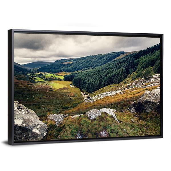 Glenmacnass Waterfall Canvas Wall Art-3 Horizontal-Gallery Wrap-25" x 16"-Tiaracle