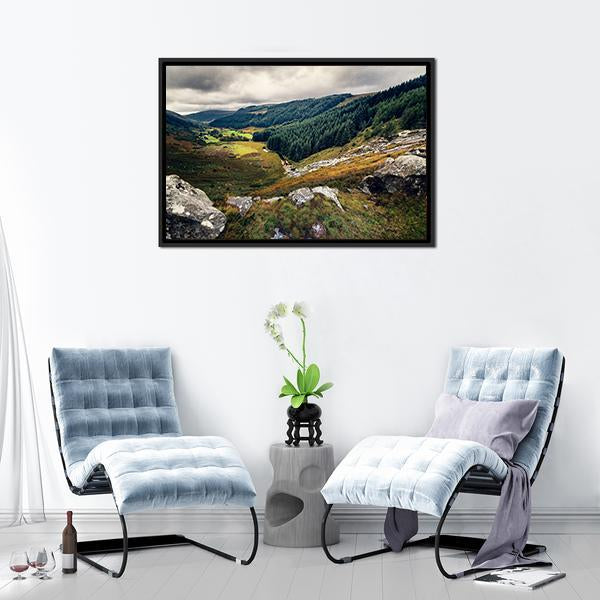 Glenmacnass Waterfall Canvas Wall Art-3 Horizontal-Gallery Wrap-25" x 16"-Tiaracle