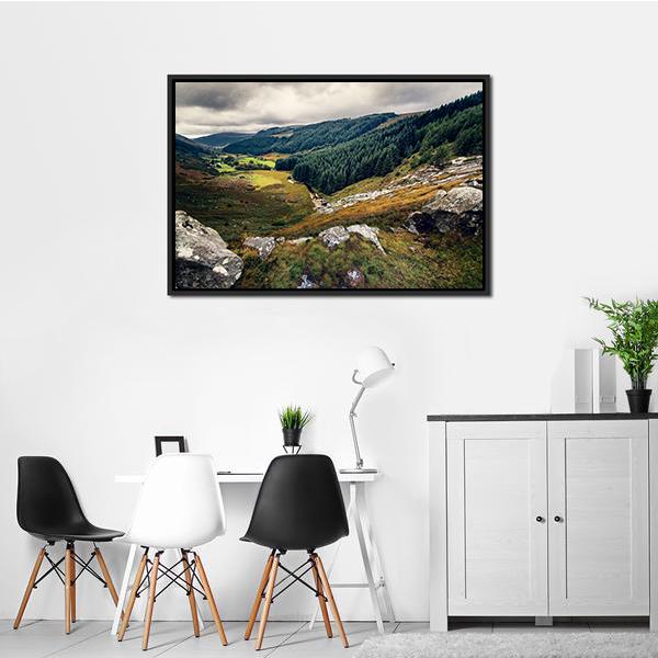 Glenmacnass Waterfall Canvas Wall Art-3 Horizontal-Gallery Wrap-25" x 16"-Tiaracle