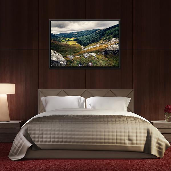 Glenmacnass Waterfall Canvas Wall Art-3 Horizontal-Gallery Wrap-25" x 16"-Tiaracle
