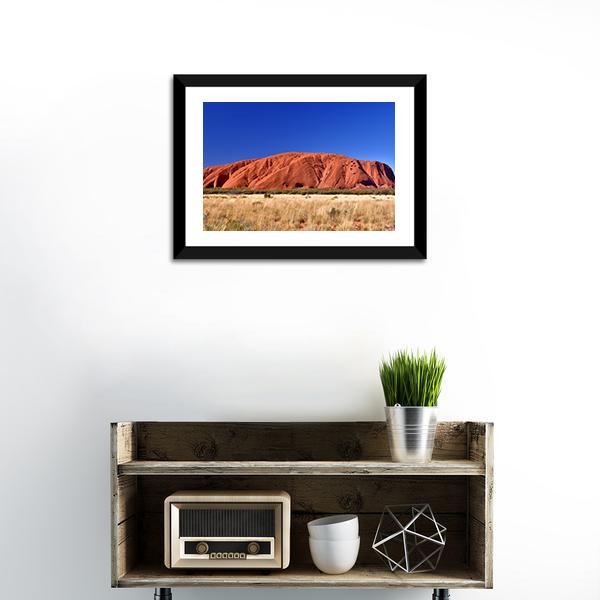 Ayers Rock Australia Canvas Wall Art-1 Piece-Framed Print-20" x 16"-Tiaracle