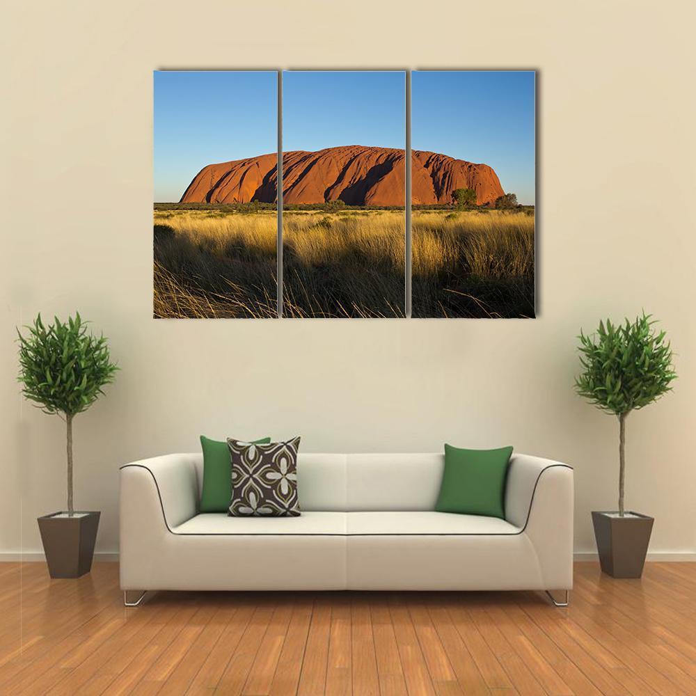 Ayers Rock In The Evening Canvas Wall Art-3 Horizontal-Gallery Wrap-37" x 24"-Tiaracle