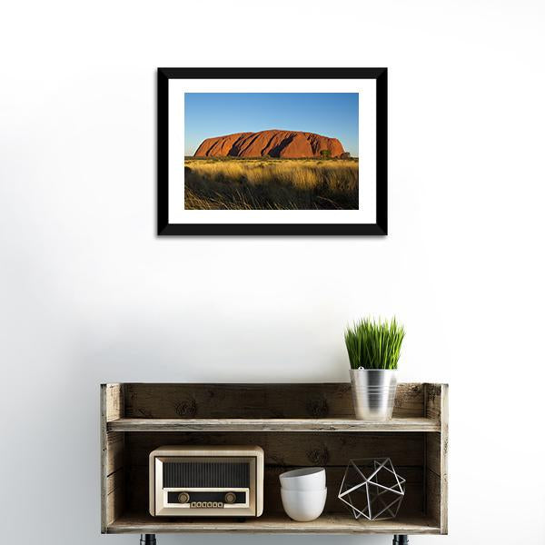 Ayers Rock In The Evening Canvas Wall Art-1 Piece-Framed Print-20" x 16"-Tiaracle