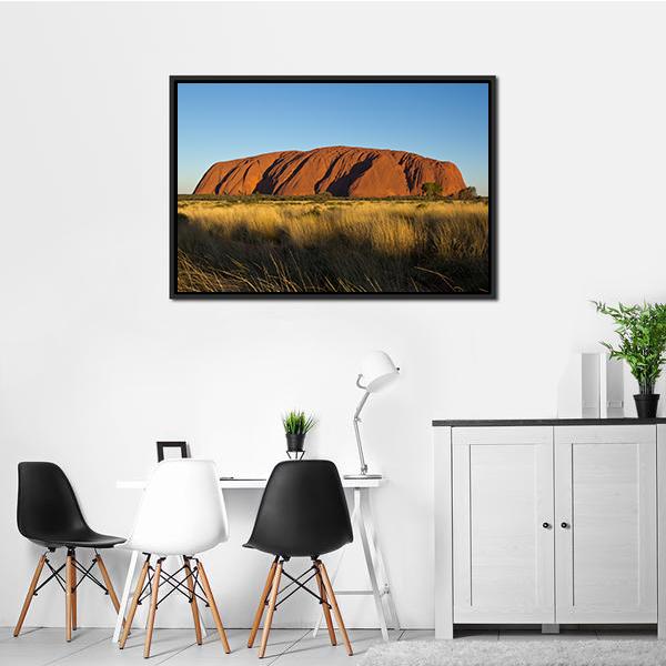 Ayers Rock In The Evening Canvas Wall Art-3 Horizontal-Gallery Wrap-25" x 16"-Tiaracle