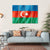 Azerbaijan Flag Canvas Wall Art-1 Piece-Gallery Wrap-36" x 24"-Tiaracle