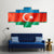 Azerbaijan Flag Canvas Wall Art-4 Pop-Gallery Wrap-50" x 32"-Tiaracle