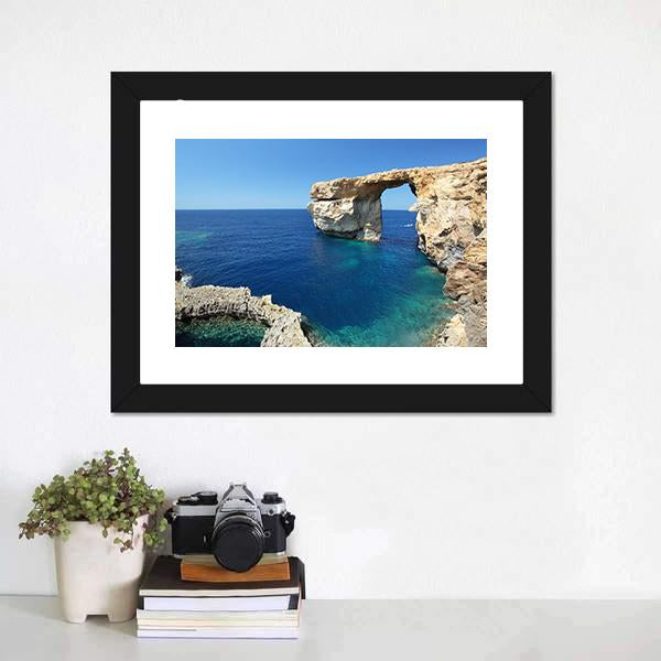 Azure Window Canvas Wall Art-1 Piece-Framed Print-20" x 16"-Tiaracle