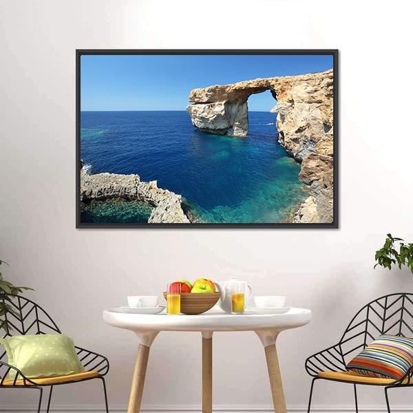 Azure Window Canvas Wall Art-5 Horizontal-Gallery Wrap-22" x 12"-Tiaracle