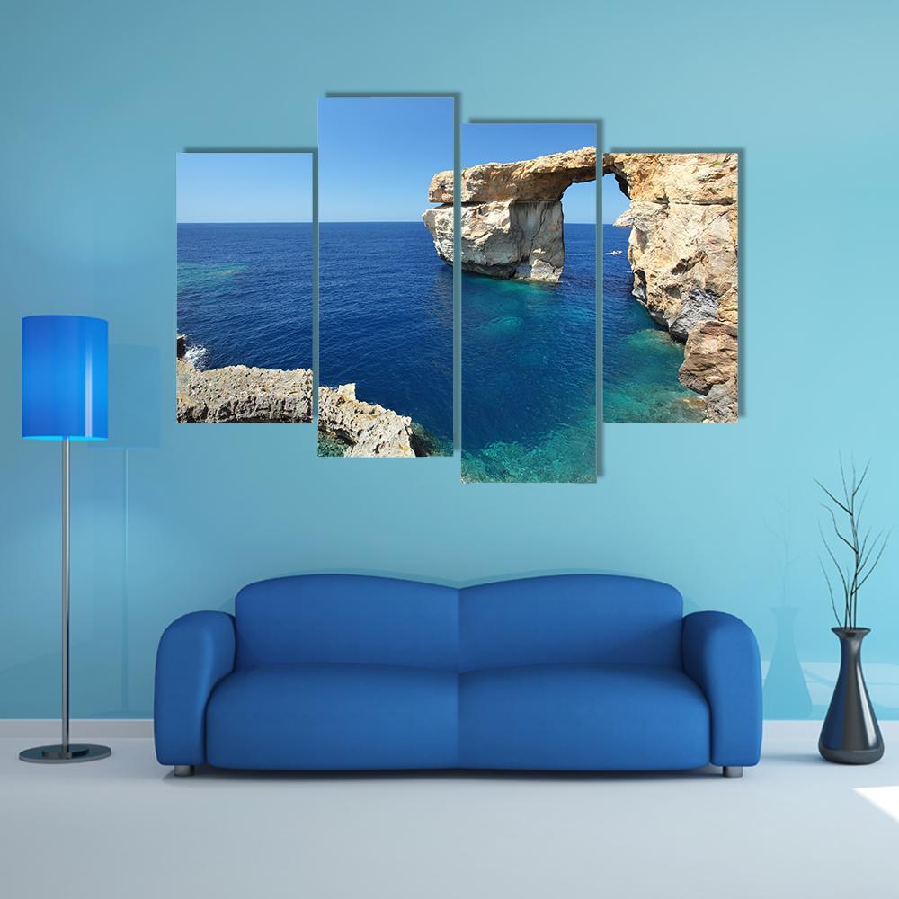 Azure Window Canvas Wall Art-4 Pop-Gallery Wrap-50" x 32"-Tiaracle
