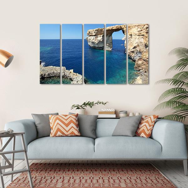 Azure Window Canvas Wall Art-5 Horizontal-Gallery Wrap-22" x 12"-Tiaracle
