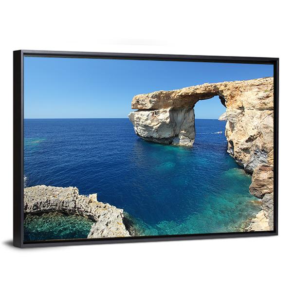 Azure Window Canvas Wall Art-3 Horizontal-Gallery Wrap-25" x 16"-Tiaracle