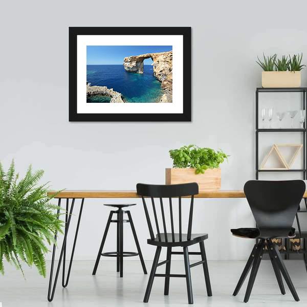 Azure Window Canvas Wall Art-3 Horizontal-Gallery Wrap-25" x 16"-Tiaracle