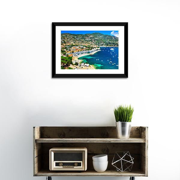 Azzure Coast Of France Canvas Wall Art-1 Piece-Framed Print-20" x 16"-Tiaracle