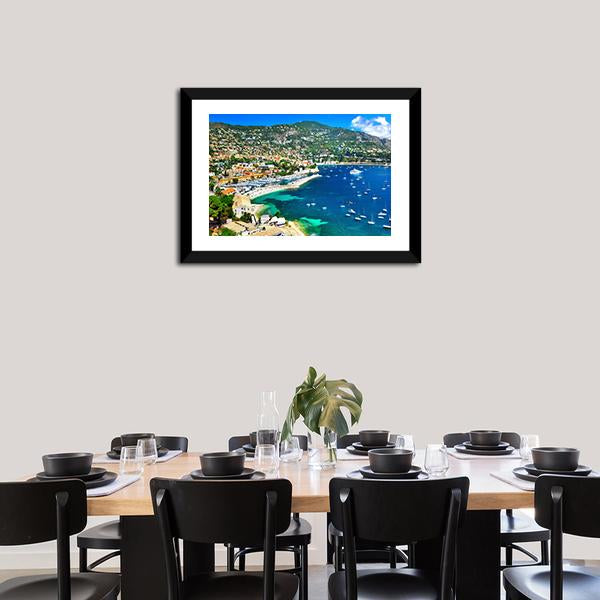 Azzure Coast Of France Panoramic Canvas Wall Art-1 Piece-36" x 12"-Tiaracle