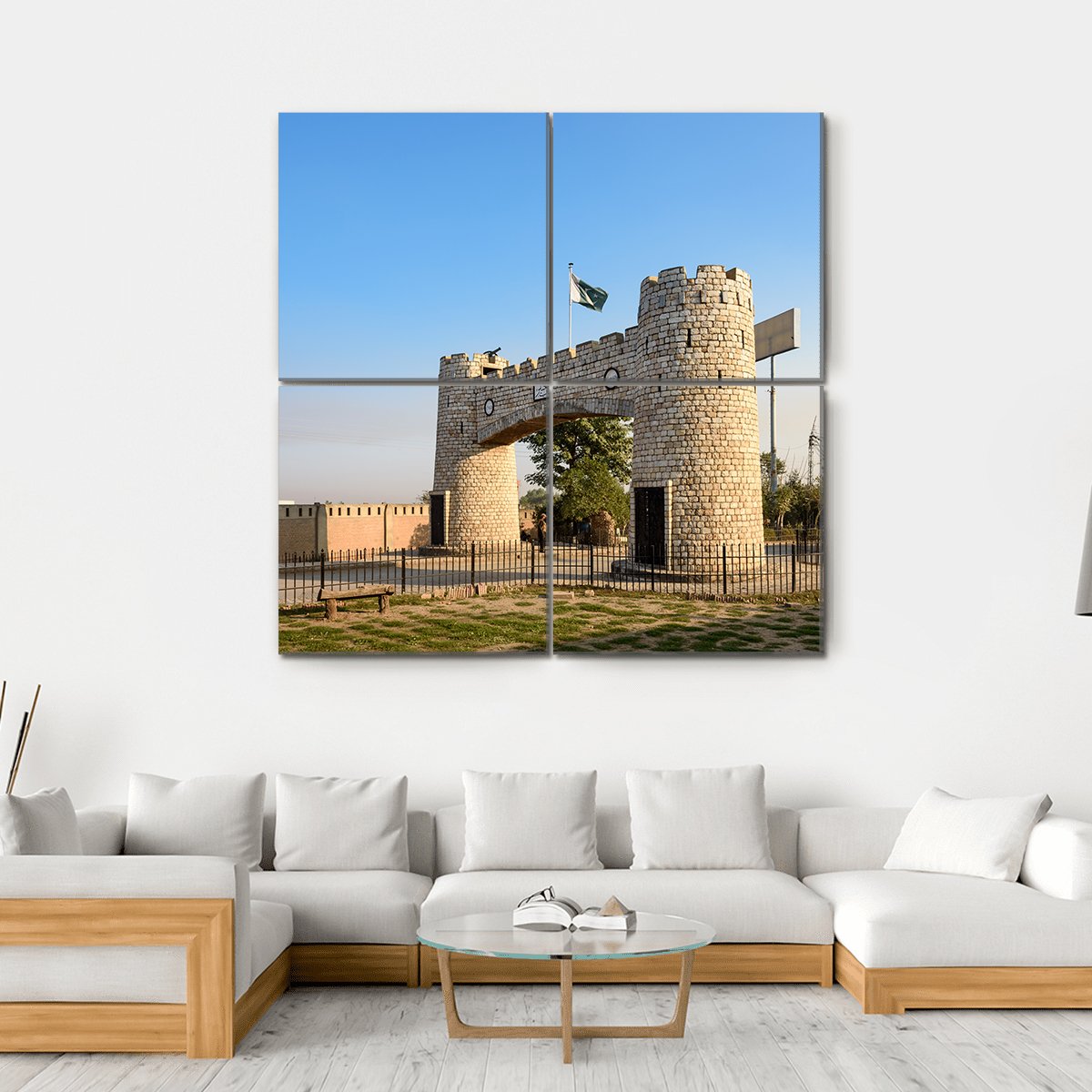 Bab-E-Khyber Pakistan Canvas Wall Art-4 Square-Gallery Wrap-17" x 17"-Tiaracle