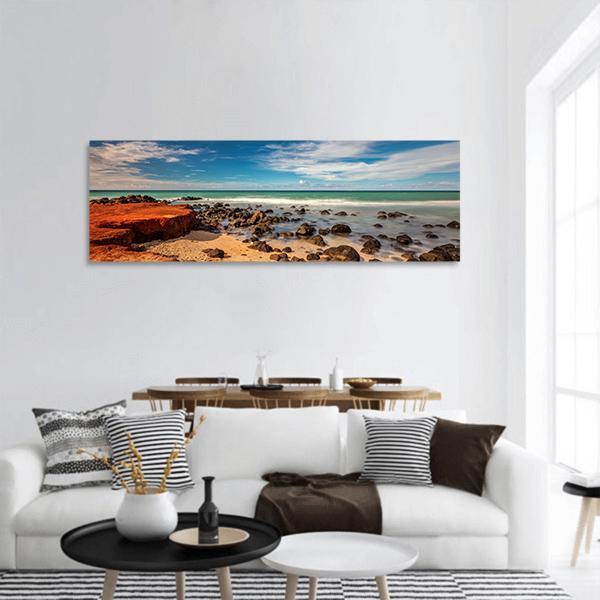 Red Dirt At Baby Beach Panoramic Canvas Wall Art-1 Piece-36" x 12"-Tiaracle