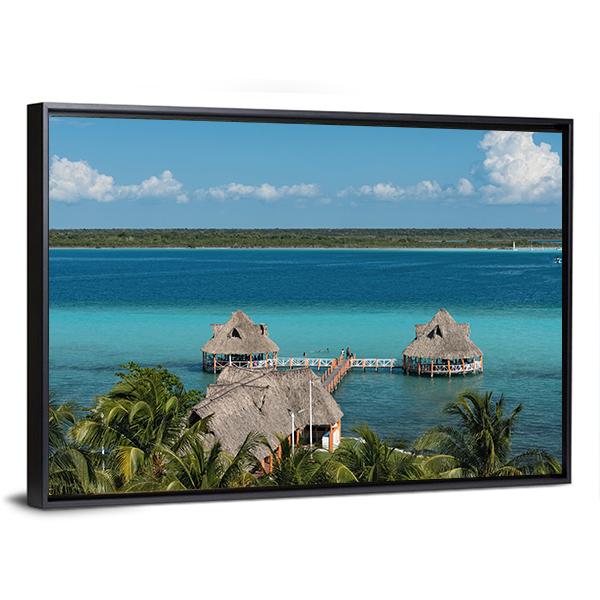 Bacalar Lagoon Canvas Wall Art-3 Horizontal-Gallery Wrap-25" x 16"-Tiaracle