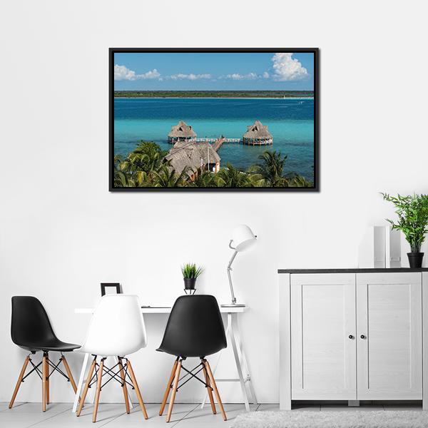 Bacalar Lagoon Canvas Wall Art-3 Horizontal-Gallery Wrap-25" x 16"-Tiaracle