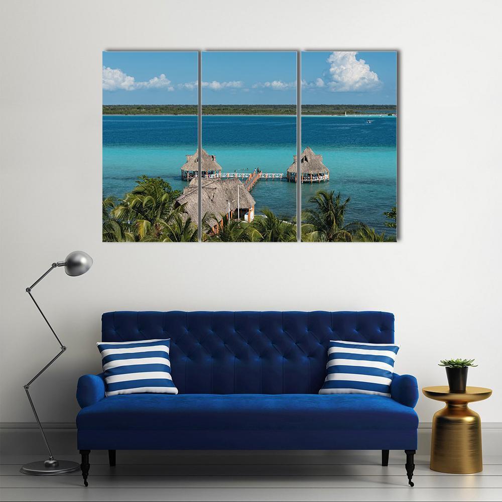 Bacalar Lagoon Canvas Wall Art-5 Pop-Gallery Wrap-47" x 32"-Tiaracle