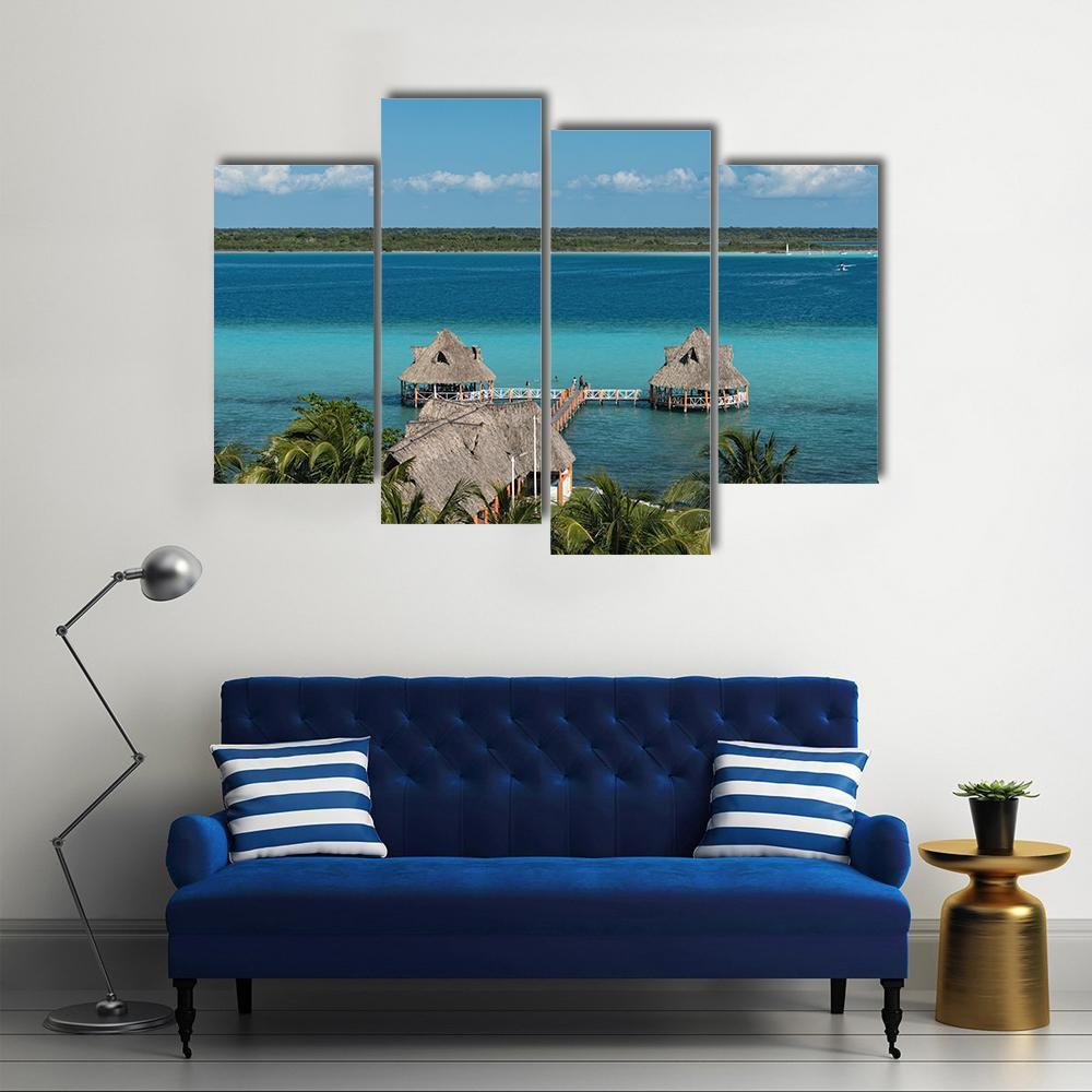 Bacalar Lagoon Canvas Wall Art-4 Pop-Gallery Wrap-50" x 32"-Tiaracle