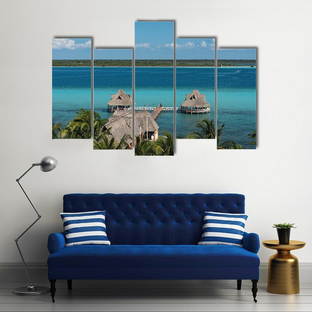 Bacalar Lagoon Canvas Wall Art-5 Pop-Gallery Wrap-47" x 32"-Tiaracle