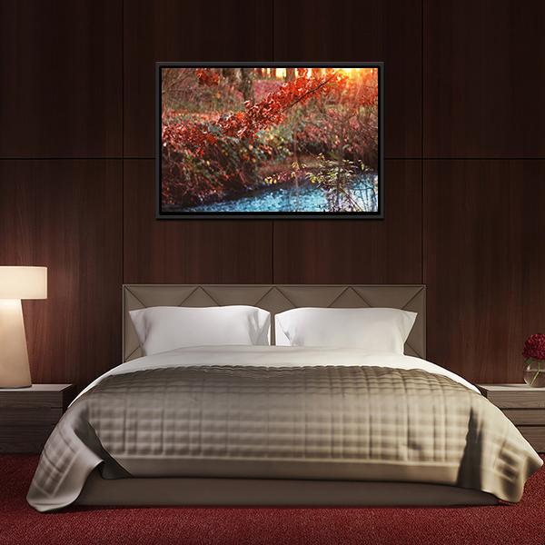 Bach Forest Trees Landscape At Sunset Vertical Canvas Wall Art-3 Vertical-Gallery Wrap-12" x 25"-Tiaracle