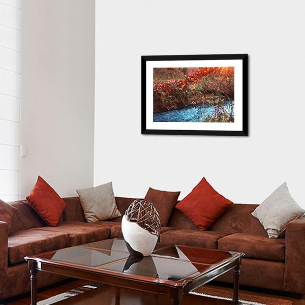 Bach Forest Trees Landscape At Sunset Vertical Canvas Wall Art-3 Vertical-Gallery Wrap-12" x 25"-Tiaracle