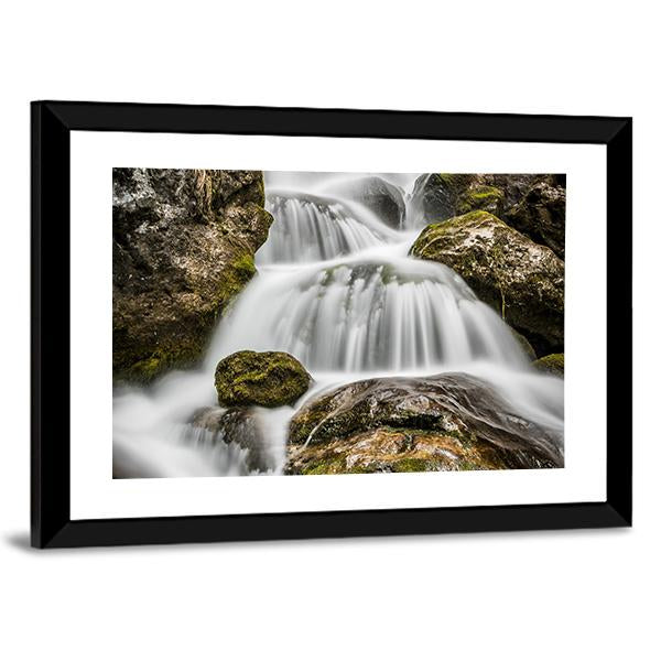 Bach River Waterfall Vertical Canvas Wall Art-3 Vertical-Gallery Wrap-12" x 25"-Tiaracle